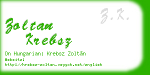 zoltan krebsz business card